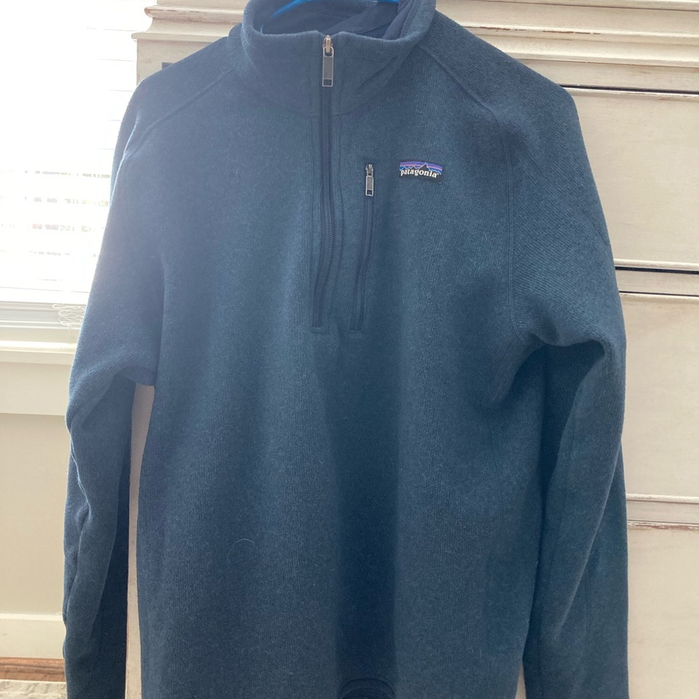 Patagonia Mens Better Sweater Quarter Zip Blue